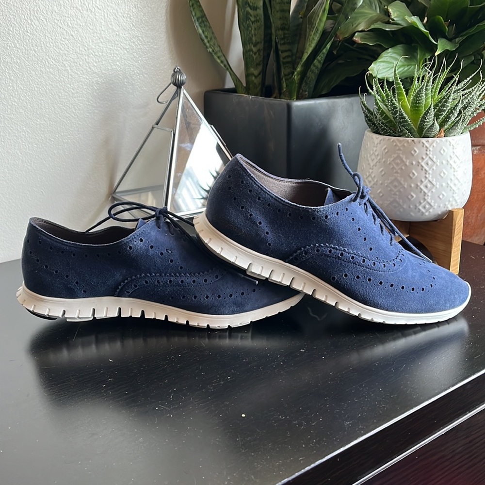 Blue Cole Haan Grand.OS ZEROGRAND oxford style sneakers - Picture 6 of 9